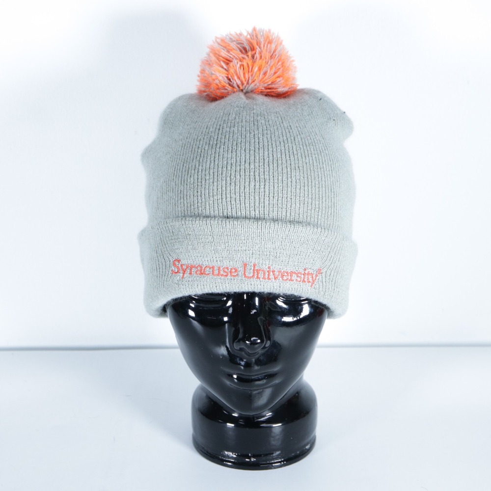 Syracuse University Acrylic Knit Pom Pom Beanie Winter Hat